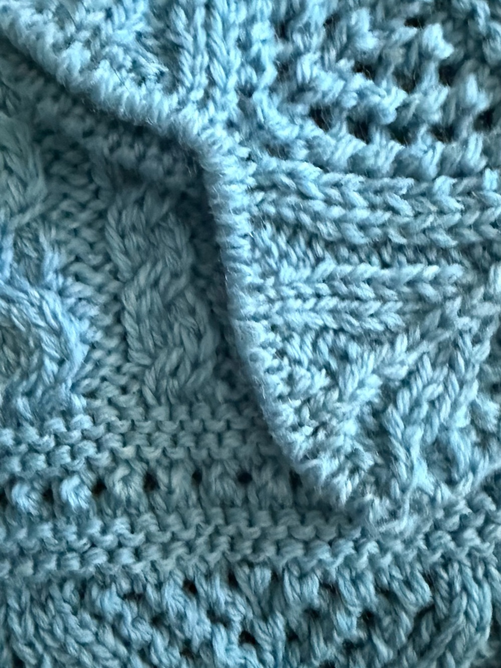 Aran Crafts Ireland Vintage Blue Merino Wool Cable Knit Cardigan Small Cottageco - Picture 3 of 7